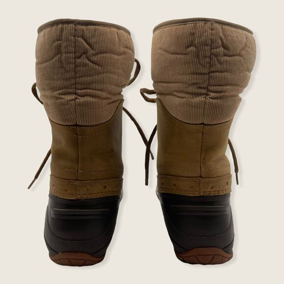 The North Face Brown Leather Waterproof Primaloft Faux Fur Shearling Duck Boot 7 - Picture 6 of 10